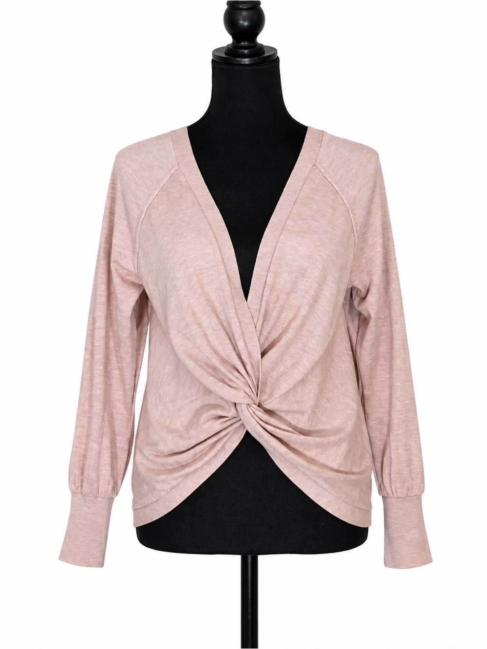 Victoria’s Secret S Blush Pink Twist Front Viscose Knit Sweater